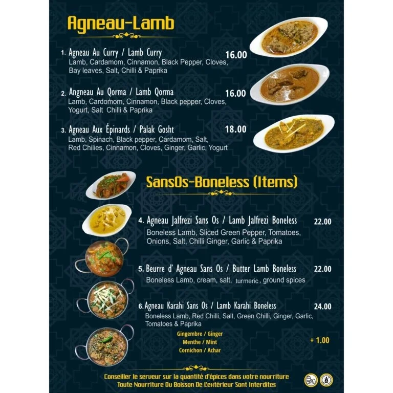 Restaurant menu 786 Restaurant Halal