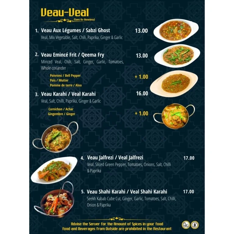 Restaurant menu 786 Restaurant Halal