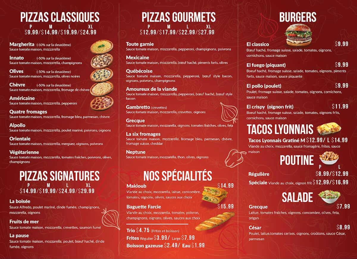 Pizza Pause menu item 1