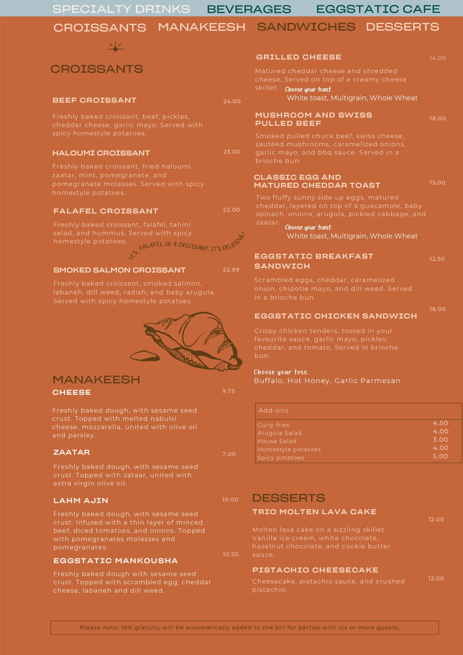 Eggstatic  menu item 3